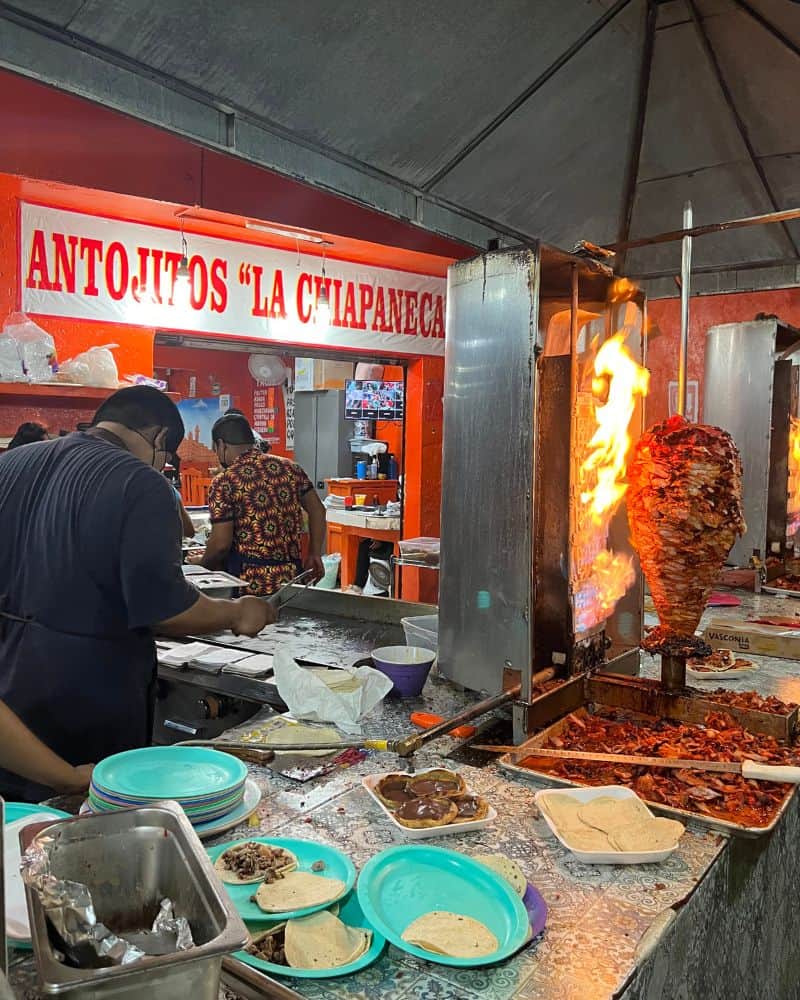 street taco shop called Antojitos la Chiapaneca in Tulum Mexico