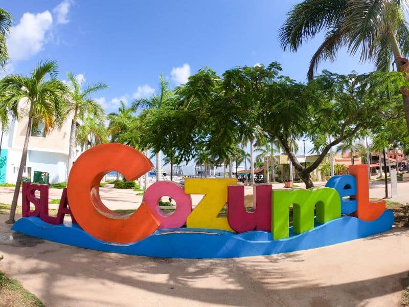 colorful cozumel sign