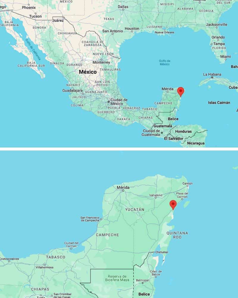 map of tulum mexico